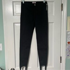 Zara Black Stirrup Skinny Ponte Pants